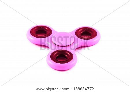 Fidget Spinner in white isolated background for stress release during work