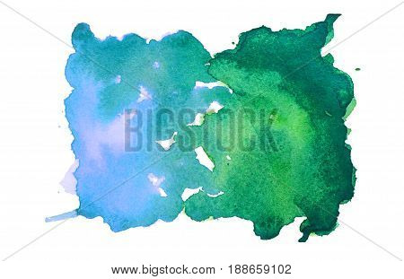 Blue-green Watercolor Spot
