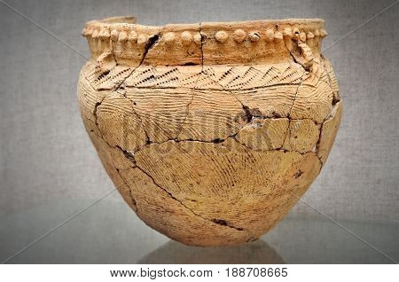 Ancient Ceramic Vessel, Trypillian Culture, Ukraine, 4 Millennium Bc.