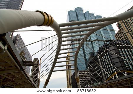 Thailand  In Bangkok Office District Palaces     Abstract  The Modern