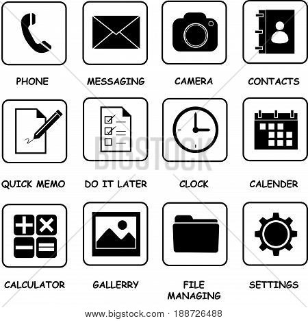 icon basic button for your smart phone