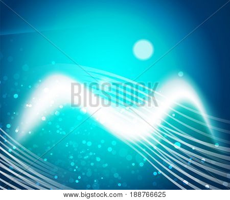 Shiny wave, magic light efffect abstract background