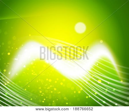 Shiny wave, magic light efffect abstract background