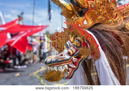 Traditional kite competion at Sanur Beach in Bali, Indonesia