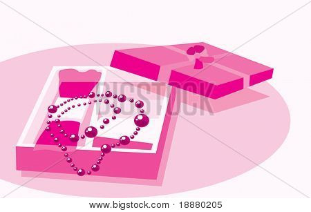 Vektor-Bild von Rosa Schmuck