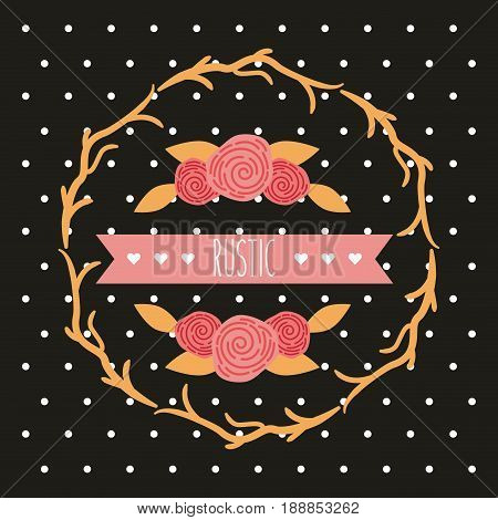 decorative rustic vintage collar vector icon illustration design graphic