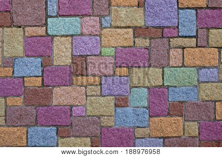 Different Collorful background of brick wall texture