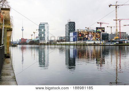 BERLIN, GERMANY- December 24, 2016: Tv tower or Fersehturm on December 24, 2016. BERLIN, Germany.