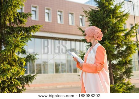 Close-up of beautiful female middle eastern college student.