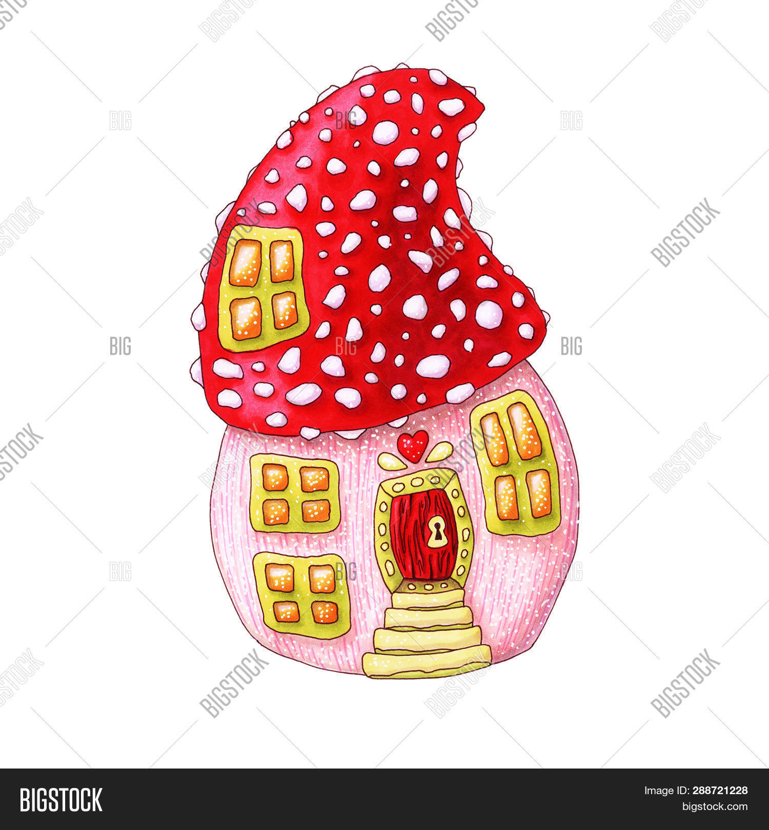 Mushroom House Hand Image Photo Free Trial Bigstock