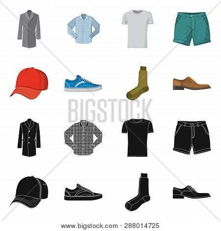 Vector Design Of Man And Clothing Sign. Collection Of Man And Wear Vector Icon For Stock.