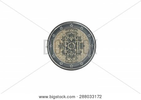 Commemorative 2 Euro Coin Of France Issued In 2018, Dedicated To Remembrance Cornflower (bleuet De F