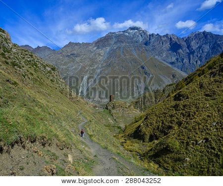 Mountain Scenery Of Kazbegi, Georgia
