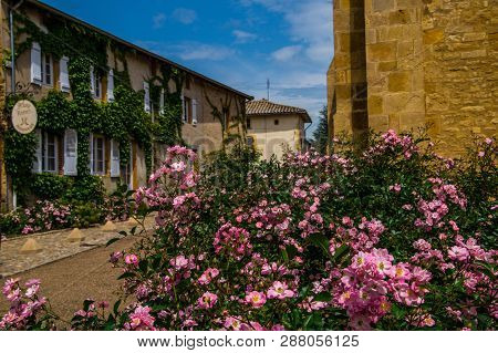Typical Village Of Loire In The Forez