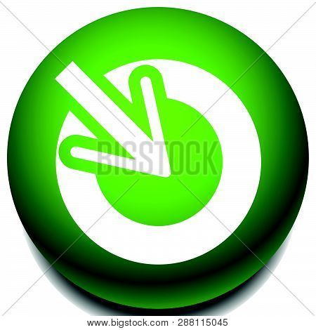 Position, Accuracy, Alignment Concept Icon, Cursor Points Inside A Circle