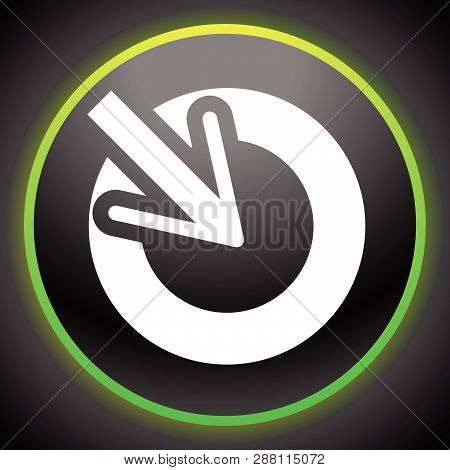 Position, Accuracy, Alignment Concept Icon, Cursor Points Inside A Circle