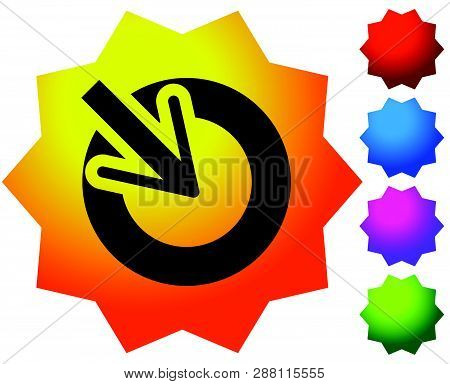 Position, Accuracy, Alignment Concept Icon, Cursor Points Inside A Circle