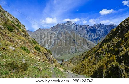 Mountain Scenery Of Kazbegi, Georgia