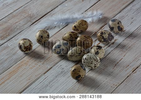 Quail Eggs On White Background , Healthy And Diet Food, Protein Concept. Quail Eggs Isolated. Small 