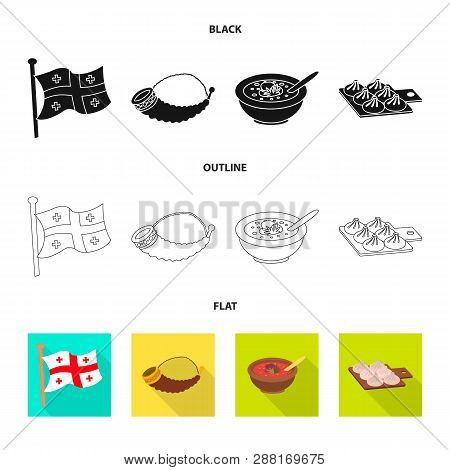 Vector Illustration Of Culture And Sightseeing Symbol. Set Of Culture And Originality Stock Symbol F