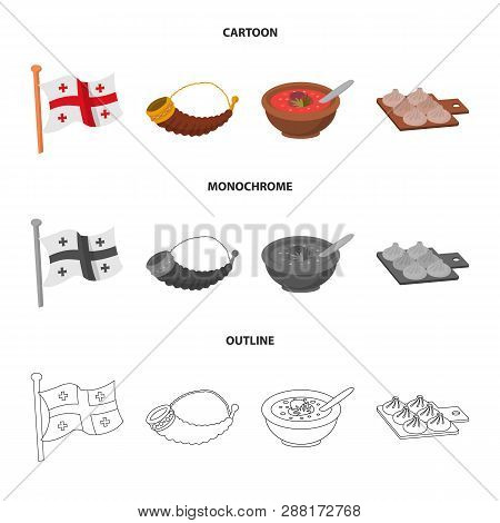 Vector Design Of Culture And Sightseeing Sign. Set Of Culture And Originality Stock Vector Illustrat