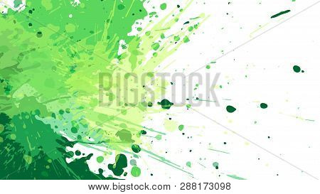 Wide Format Floral Grunge Background. Vector Eps10 Without Gradient With Transparency. Place For Tex