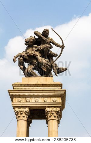 March 2014 - Tianjin, China - One Of The Many European Style Statues That Adorn The Bridges Of Tianj
