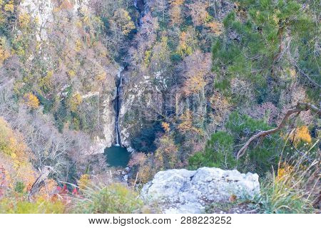 View From The Mountain Eagle Rocks To The Agursky Waterfall, Sochi, Russia