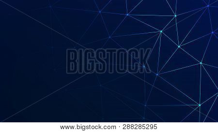 Trendy Low Poly Triangles With Navy Bg