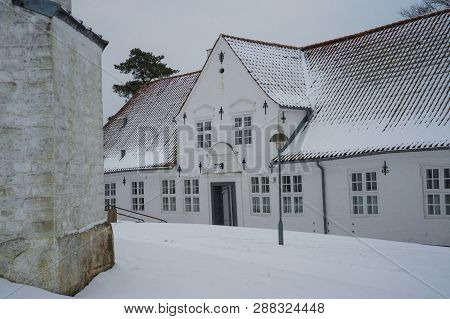Impressions From The Danish Village Of Kiplev, On A Snowy Winter Day