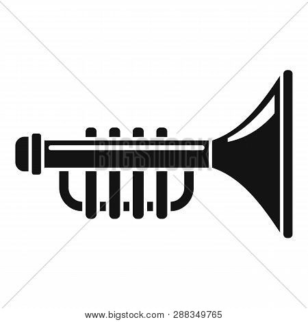 Toy Trumpet Icon. Simple Illustration Of Toy Trumpet Icon For Web Design Isolated On White Backgroun