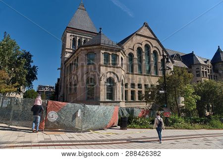 Montreal, Quebec, Canada September 14, 2018: Mcgill Campus - State Research University In English. A
