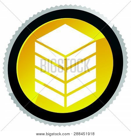 Icon With Tower, Rack. Storage, Container, Datacenter Concept Icon