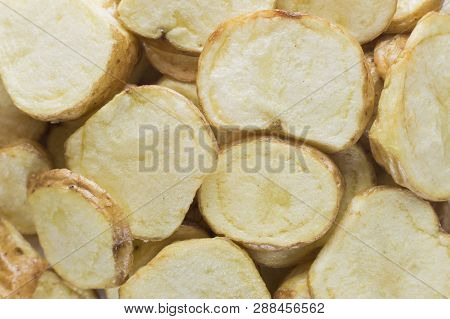 Stack Of Slices Of Potato Chips, Background