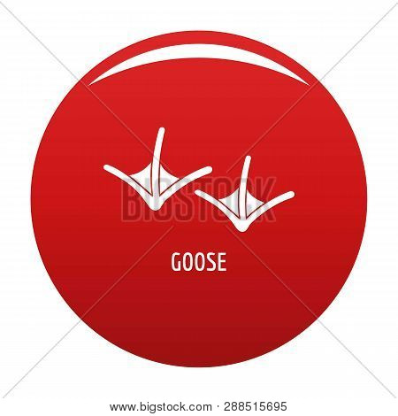 Goose Step Icon. Simple Illustration Of Goose Step Icon For Any Design Red