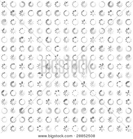 oltre duecento diversi preloader design elementi