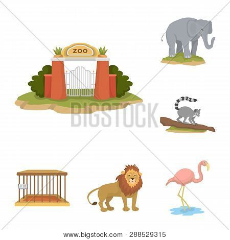 Vector Design Of Zoo  And Park Logo. Collection Of Zoo  And Animal Stock Vector Illustration.