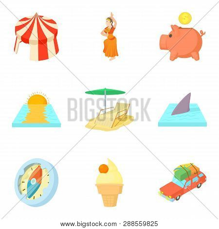 Thrift-box Icons Set. Cartoon Set Of 9 Thrift-box Icons For Web Isolated On White Background