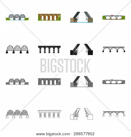 Vector Illustration Of Connection And Design Symbol. Set Of Connection And Side Stock Vector Illustr