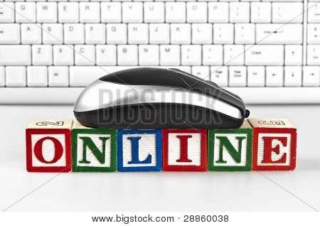 Online Wort mit Maus und Tastatur