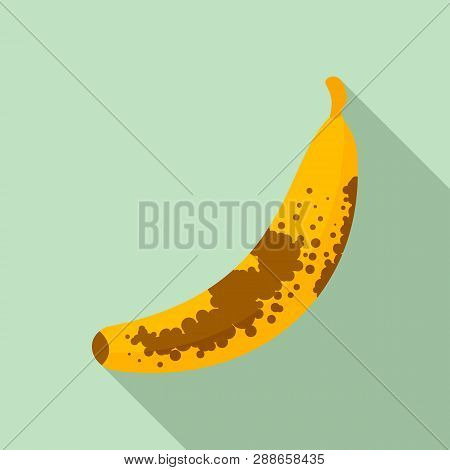 Brown Dot Banana Icon. Flat Illustration Of Brown Dot Banana Vector Icon For Web Design
