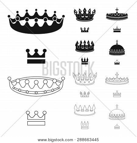 Vector Illustration Of Medieval And Nobility Symbol. Set Of Medieval And Monarchy Stock Vector Illus