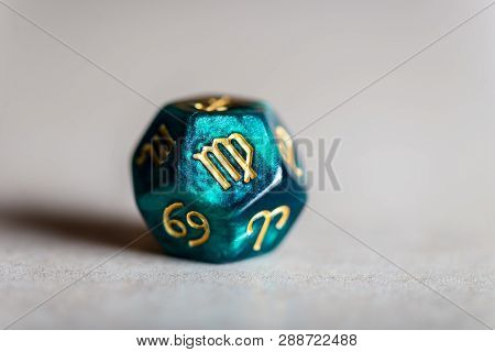 Astrology Dice With Zodiac Symbol Of Virgo Aug 23 - Sep 22