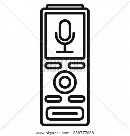 Digital Dictaphone Icon. Outline Digital Dictaphone Vector Icon For Web Design Isolated On White Bac