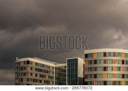 Leinfelden-echterdingen, Germany - March 02,2019: Moevenpick Hotel This Colorful Building Is A Big H