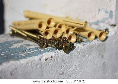 Screw And Plug, Close-up And Blurred Background