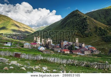 Ushguli Village, Murkmeli And Chazhashi Community In Svaneti, Georgia