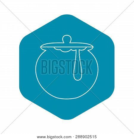 Honey Pot Icon. Outline Illustration Of Honey Pot Vector Icon For Web