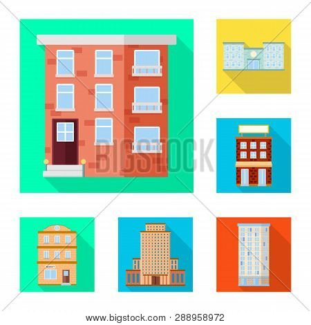 Vector Design Of Municipal And Center Logo. Collection Of Municipal And Estate   Stock Symbol For We