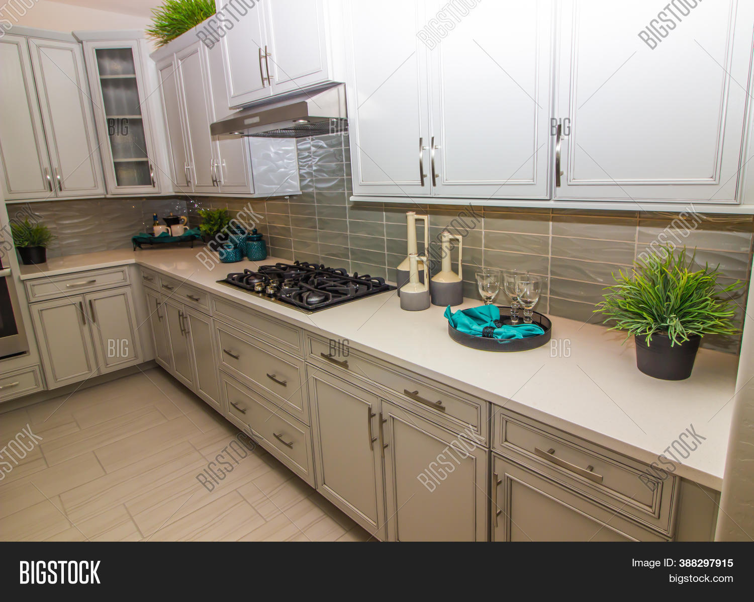 Long Kitchen Counter Image & Photo (Free Trial) Bigstock